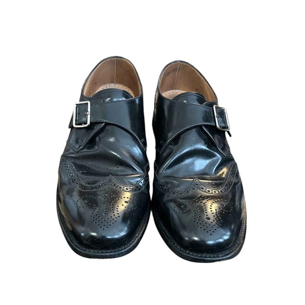Charles Tyrwhitt “Compton” Single Monk Strap Shoes Size 9 - Picture 8 of 8